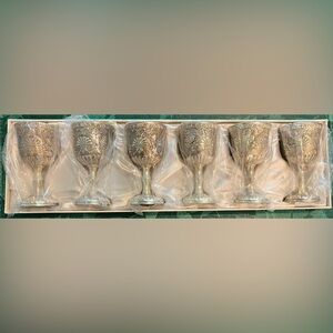 Vintage Raimond silver miniature goblets from Japan